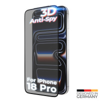 prio 3D Anti-Spionage-Schutzglas für iPhone 18 Pro, schwarz