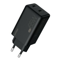 beclad. 65W Type C 2 Port Travel Adapter (C+C) BLACK BE-PT765CBG-GR