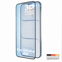 prio 3D Displayschutzfolie aus gehärtetem Glas für iPhone Air, schwarz