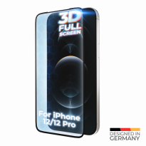 prio 3D Tempered Glass Screen Protector for iPhone 12 / 12 Pro black