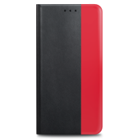 prio Book Case Fashion für Samsung A72 5G schwarz-rot