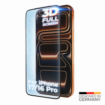 prio 3D Shock Proof Tempered Glass für iPhone 17 / 16 Pro (6,3 Zoll) schwarz