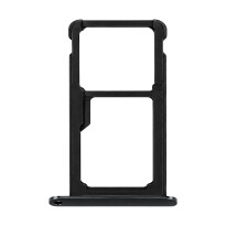 SIM Karten Halter / Schlitten für Huawei P9 EVA-L09 / EVA-L19 – Nano SIM + MicroSD – Schwarz