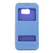 T-CASE Lux Magnet FlipCase Samsung S6 Edge bleu - Coque