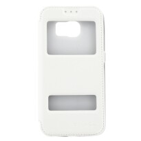 T-CASE Lux Magnet Flip Schutzhülle / Case / Tasche Samsung Galaxy S6 weiß
