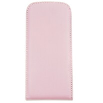 İnce Deri Flip Kılıf HTC M8 mini pembe