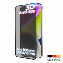 prio 3D Anti-Spy / Anti-espion verre trempé pour iPhone 14/13 /13 Pro noir