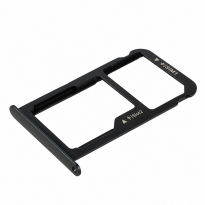 SIM Karten Halter / Schlitten für Huawei P9 EVA-L09 / EVA-L19 – Nano SIM + MicroSD – Schwarz