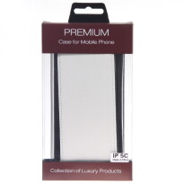 Slim Leder Flip Hülle iPhone 5c - weiß 4250710542260