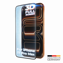 prio 3D Full Cover Panzerglas 9H für iPhone 17 Pro Max | Schutzglas Displayschutz – Schwarz
