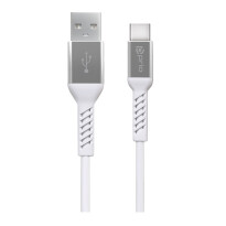 prio High-Speed Charge &amp; Sync USB C auf USB A 3A 1,2 m weiß