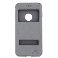 Funda con tapa Puloka para iPhone 7 Plus en color gris