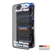 prio 3D Anti-Spionage-Schutzglas für iPhone 18 Pro Max, schwarz