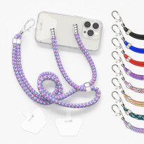 prio Universelles Handy-Umhängeband 0,7 m lila+blau+gelb