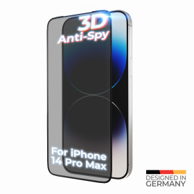 prio 3D Anti-Spy Tempered Glass for iPhone 14 Pro Max black