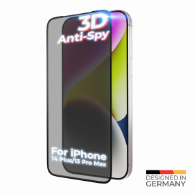 prio 3D Anti-Spy Tempered Glass for iPhone 14 Plus/13 Pro Max black