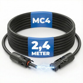 MC4 double connection cable length: 2.4 meters