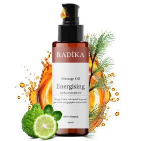 Massageolie, stimulerende massageolie, 100% puur, biologisch, natuurlijk, 100 ml