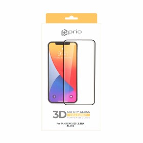 prio 10x 3D Tempered Glass Screen Protector for Samsung S23 Ultra black