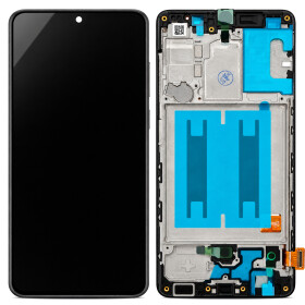 Jednostka Display + ramka Samsung (zmontowana) A415F Galaxy A41 czarny GH82-22860A
