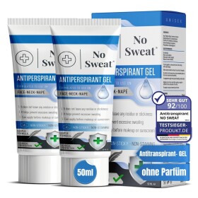 2 pieces No Sweat Antiperspirant Gel 50ml - Strong against sweating on the face, neck, and throat