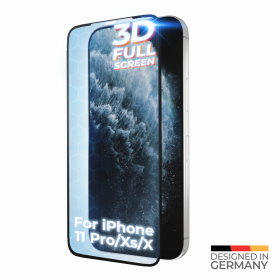 prio 3D Tempered Glass for iPhone 11 Pro/XS/X + Camera glass black