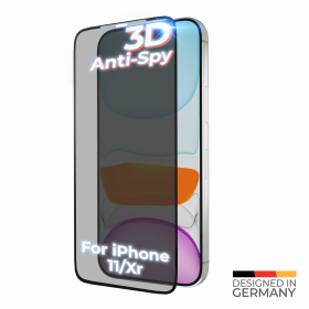 prio 3D Anti-Spy Tempered Glass for iPhone 11/XR black