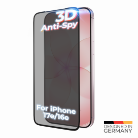 prio 3D Anti-Spy Tempered Glass for iPhone 17e/16e black