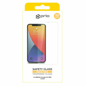 prio 10x Tempered Glass Screen Protector for iPhone 14/13/13 Pro clear