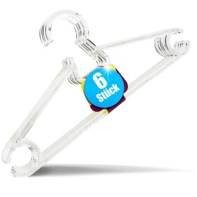Clothes hangers, 6 pieces | Plastic clothes hangers | Plastic | 0.66 x 40 x 19 cm
