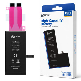 Batería prio de alta capacidad para iPhone 14 (3670 mAh) - APN universal -