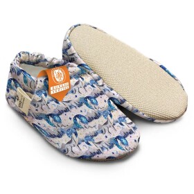 Kokopatic Organic Cotton Baby Slippers Non-Slip Newborn Moon Call