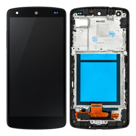 LG Nexus 5 Przednia Obudowa i Wyświetlacz LCD Czarny ACQ86661402