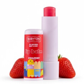 Babyton Children&amp;#39;s Lip Balm Strawberry 5g | Natural, Paraben-Free, Gentle