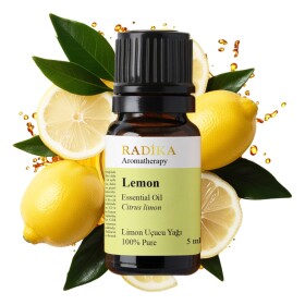 Lemon oil, essential oil, 100% pure, organic, natural, 10 ml