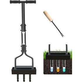 Kedoxi Manual Lawn Aerator 3 Tines, 38in Aerator for Garden &amp;amp; Yard