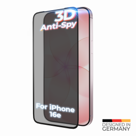 prio 3D Anti-Spy Tempered Glass for iPhone 16e black