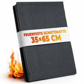 FireMat Black Edition Fireproof Mat 35x65cm | Heat Protection Mat