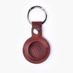 Wachikopa Leather AirTag Keychain, Handmade Protective Case