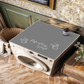 Deluxe Waterproof Washing Machine Mat, Non-Slip, Grey – Refreshing Wash