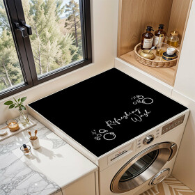 Deluxe Waterproof Washing Machine Mat, Non-Slip, Grey – Refreshing Wash