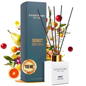 Room fragrance with scented sticks, diffuser, pear, mandarin, orange, 110 ml