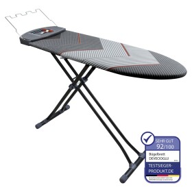 Ironing board, iron rest, ironing board cover 40x140cm, height 68-90cm, grey