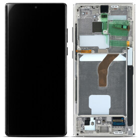 Display + cadre (assemblé) Samsung S908 Galaxy S22 Ultra blanc
