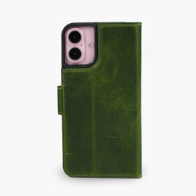 Funda de piel Wachikopa compatible con iPhone 16 Plus con ranura para tarjetas