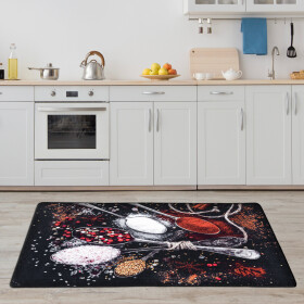 miqna Non-Slip Washable Kitchen Rug Black – Kitchen Runner &amp;amp; Mat