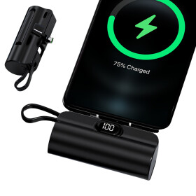 UFUZON Ishiva Mini Power Bank 5000 mAh USB-C, Wireless Portable Charger