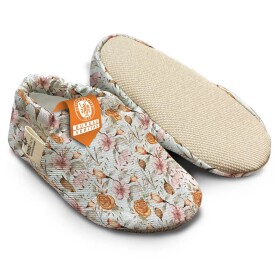 Kokopatic Organic Cotton Baby Slippers Non-Slip Newborn Boho Floral