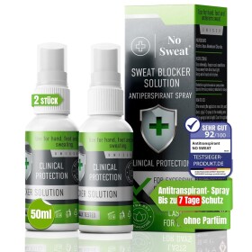 2 pieces No Sweat Antiperspirant Spray 50ml - Extra Strong, 7-day protection against sweating x2