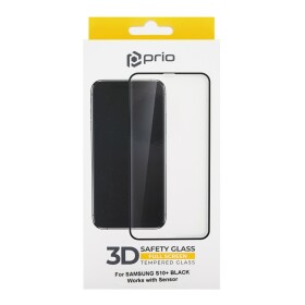 prio 10x 3D Tempered Glass for Samsung S10+ black incl. sensor glass